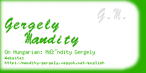 gergely mandity business card
